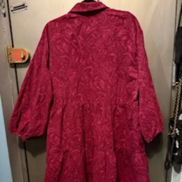 The Bettina Tiered Shirt Dress by Maeve: Mini Paisley Corduroy Edition